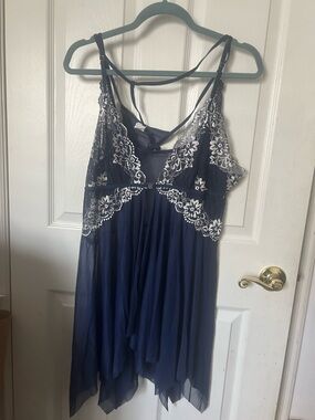 SHEIN Navy 4XL Babydoll Chemise - Women's Intimate Sleepwear